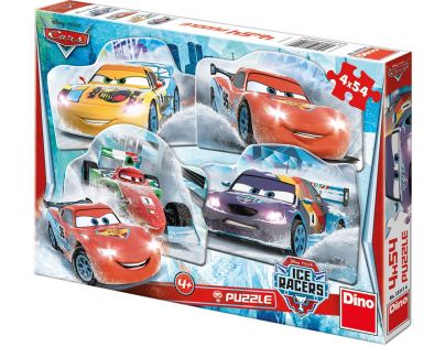 Dino Cars Puzzle Na ledě 4 x 54 dílků