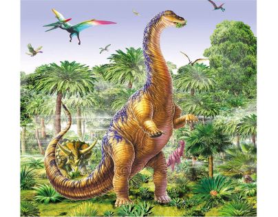 Dino Puzzle Dinosaurus s figúrkou 60 dielikov Brachiosaurus