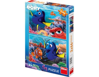 Dino Puzzle Disney Dory medzi koralmi 2 x 66 dielikov