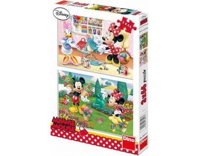 Dino Puzzle Disney Mickey Mouse pracujúca Minnie 2 x 66 dielikov