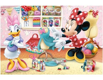 Dino Puzzle Disney Mickey Mouse pracujúca Minnie 2 x 66 dielikov