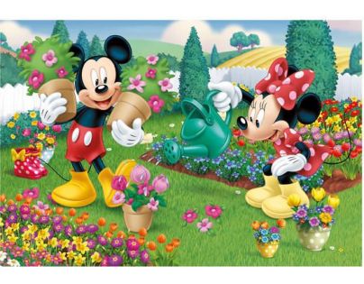 Dino Puzzle Disney Mickey Mouse pracujúca Minnie 2 x 66 dielikov