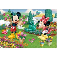 Dino Puzzle Disney Mickey Mouse pracujúca Minnie 2 x 66 dielikov 3