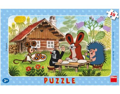 Dino Puzzle Krtko na návšteve 15 dielikov