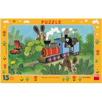 Dino Krtko a lokomotíva Puzzle 15 dielikov