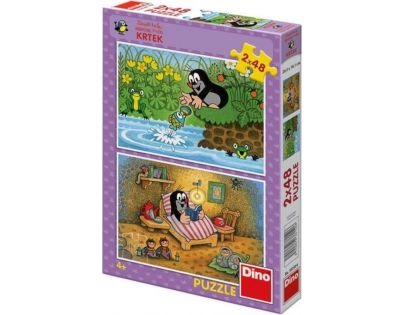 Dino Krtko a perla 2x48dílků v krabici