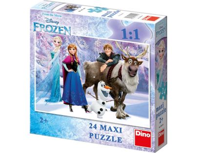 Dino Puzzle Ledové království Elsa a přátelé 24 Maxi dílků