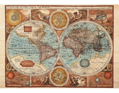 Dino Puzzle Mapa sveta z roku 1626