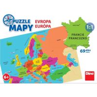 Dino Puzzle Mapa Európy 69 dielikov 2