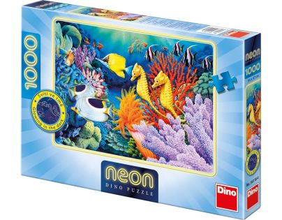 Dino Puzzle Neon Život pod morom 1000 dielikov