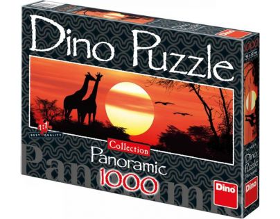Dino Žirafy pri západe slnka 1000 dielov