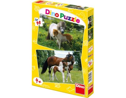 DINO Poníci a koníci 2x48 dílků
