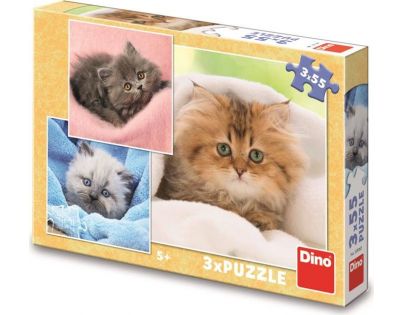 Dino Roztomilé mačiatka 3 x 55 puzzle