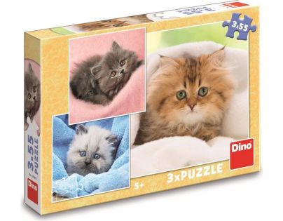 Dino Roztomilé mačiatka 3 x 55 puzzle