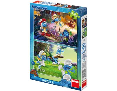 Dino Šmolkovia Výprava 2 x 66 dielikov puzzle
