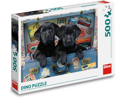 Dino Puzzle Šteňatá v kufri 500 dielikov