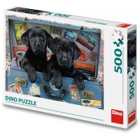 Dino Puzzle Šteňatá v kufri 500 dielikov 4
