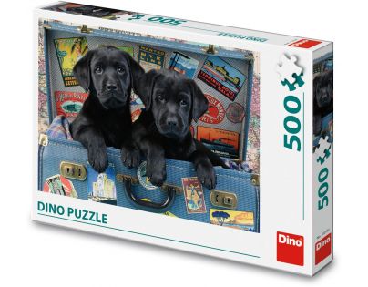 Dino Puzzle Šteňatá v kufri 500 dielikov