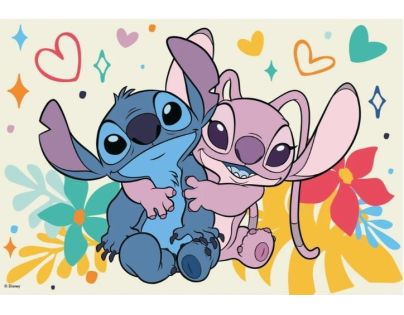 Dino Stitch a Angel puzzle 24 dielikov FSC