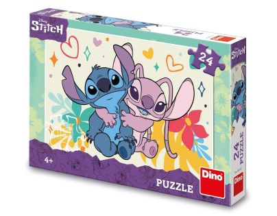 Dino Stitch a Angel puzzle 24 dielikov FSC