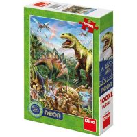 Dino Puzzle neónové Svet dinosaurov 100 XL dielikov 3