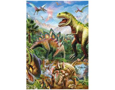 Dino Puzzle neónové Svet dinosaurov 100 XL dielikov