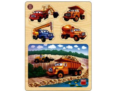 Dino Puzzle drevené Tatra v lome 13 dielikov