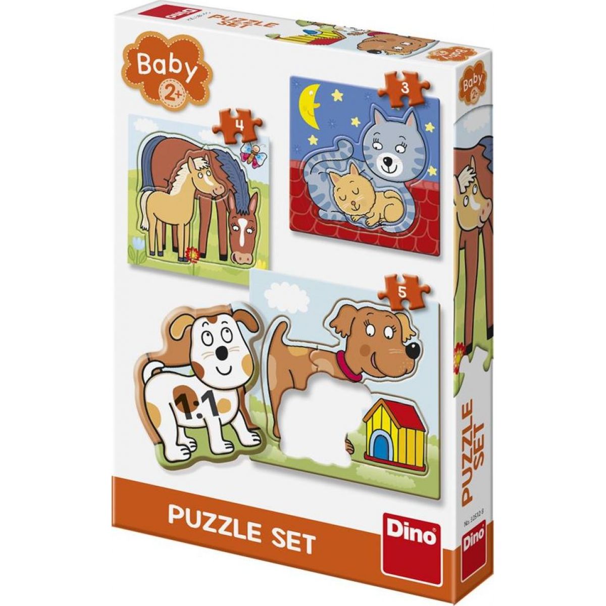 Dino Zvieratká 3 - 5 baby puzzle set