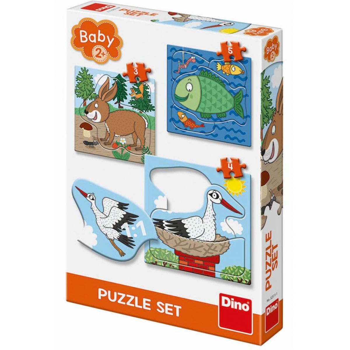 Dino Zvieratká Kde žijú baby puzzle set