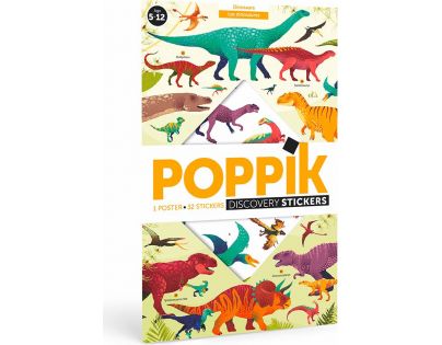 Poppik Samolepkový plagát vzdelávací Dinosaury