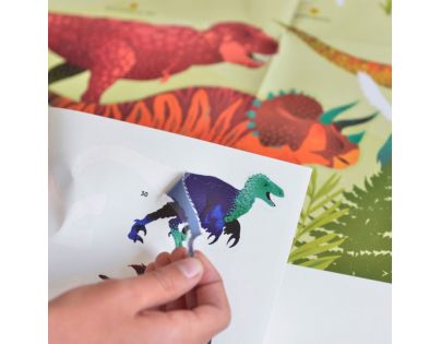 Poppik Samolepkový plagát vzdelávací Dinosaury