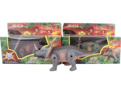 Dinosaurus 3 farby chodiace so zvukom