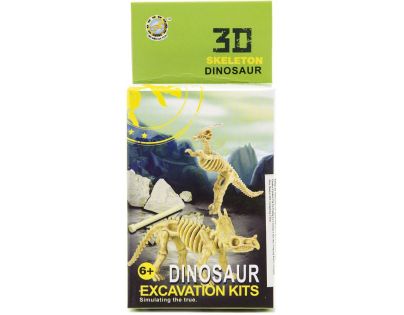Dinosaurus 3D skládačka zkamenělina v krabičce