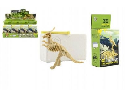 Dinosaurus 3D skládačka zkamenělina v krabičce