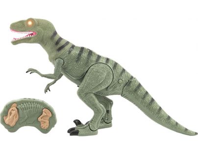 Dinosaurus chodiace IC velociraptor 50 cm so zvukmi a svetlami zelený