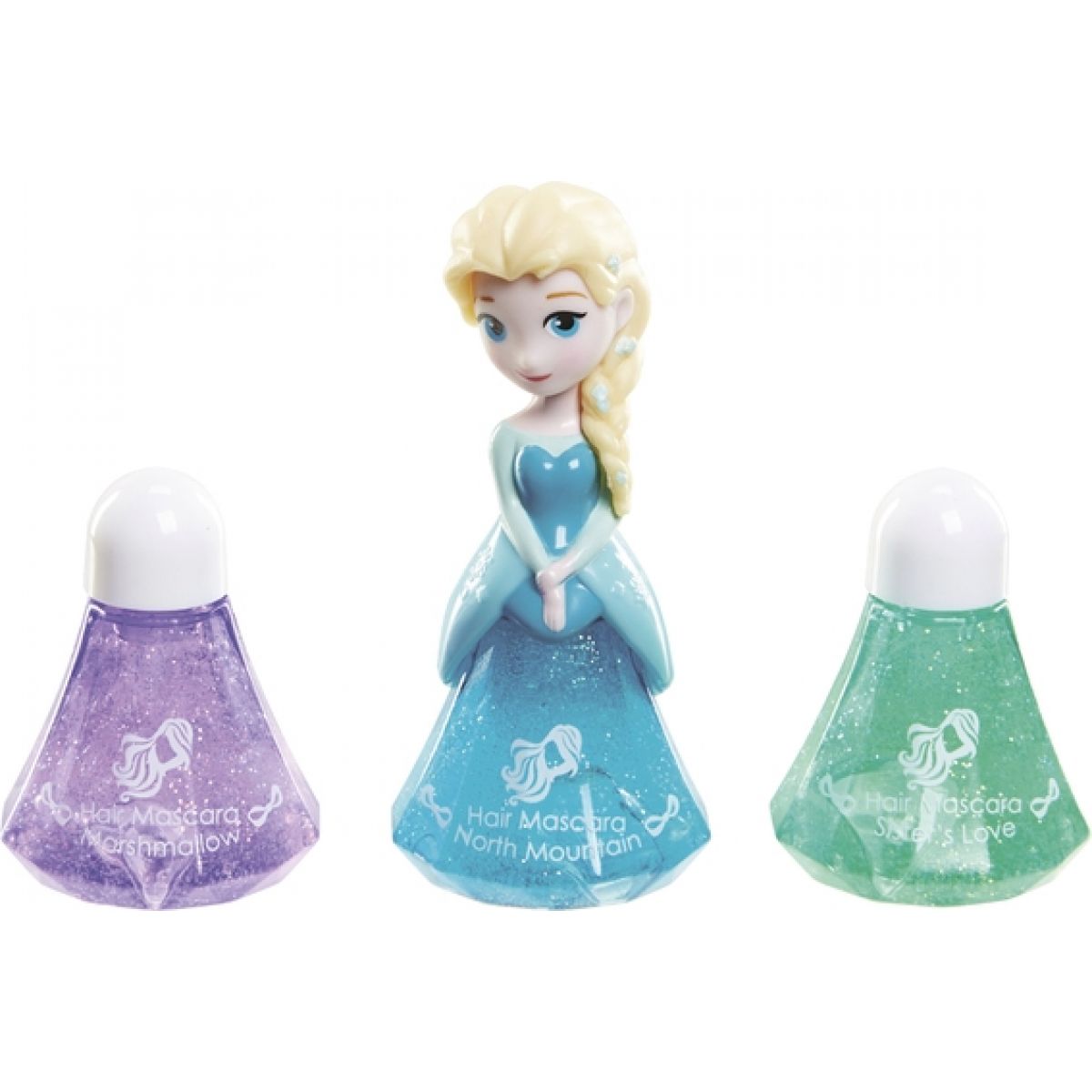 Disney Frozen Little Kingdom Make up pro princezny Elsa modrá a řasenky na vlasy