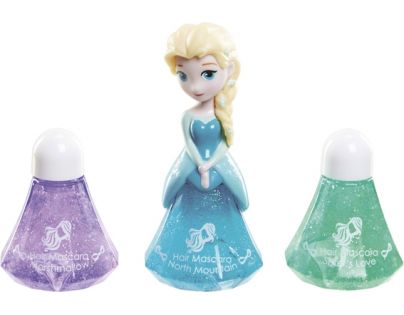 Disney Frozen Little Kingdom Make up pro princezny Elsa modrá a řasenky na vlasy
