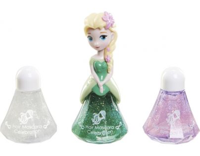 Disney Frozen Little Kingdom Make up pro princezny Elsa zelená a řasenky na vlasy