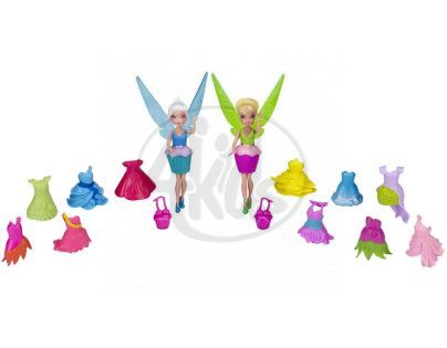 Disney Víly: 11 cm panenka a modní doplňky 2v1 - Zvonilka a Modrovločka