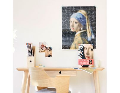 Poppik Samolepkový plagát Dievča s perlovými náušnicami