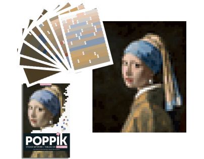 Poppik Samolepkový plagát Dievča s perlovými náušnicami