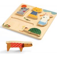 Djeco Domáci miláčikovia vkladacie drevené puzzle 2