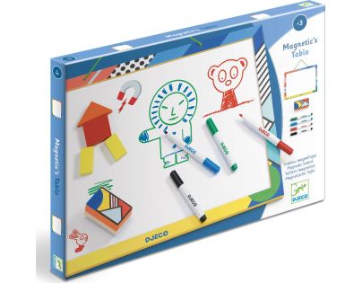 Djeco Drevená magnetická tabuľa 4 fixy
