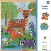 Djeco Puzzle drevené Lesné zvieratká 16 dielikov 2