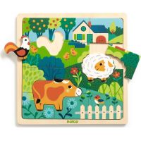 Djeco Drevené Puzzle Puzzlo Farm - 15 Pcs 2