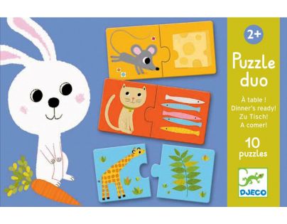 Djeco Puzzle duo Čo bude dnes na obed? 20 dielikov