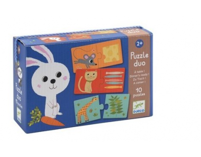 Djeco Puzzle duo Čo bude dnes na obed? 20 dielikov