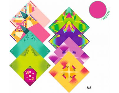 Djeco Origami neónové Trópy