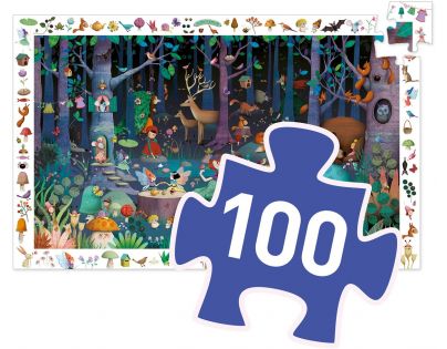 Djeco Puzzle Rozprávkový les 100 dielikov