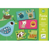 Djeco Puzzle duo Pelíšky 20 dielikov - Poškodený obal